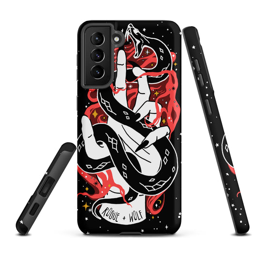 Love Bite Tough Phone Case for Samsung - Gothic Style Witchy Protective Phone Case Shockproof Cover