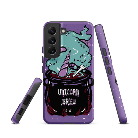 Unicorn Brew Tough Phone Case for Samsung - Witchy Goth Accessory Anti-scratch Cover Cool Gothic Christmas Gifts