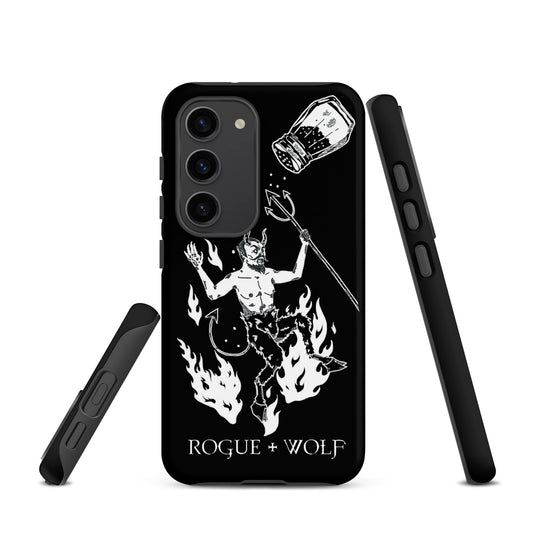 One Salty Devil B&W Tough Phone Case for Samsung - Witchy Goth Anti-scratch Shockproof Cover