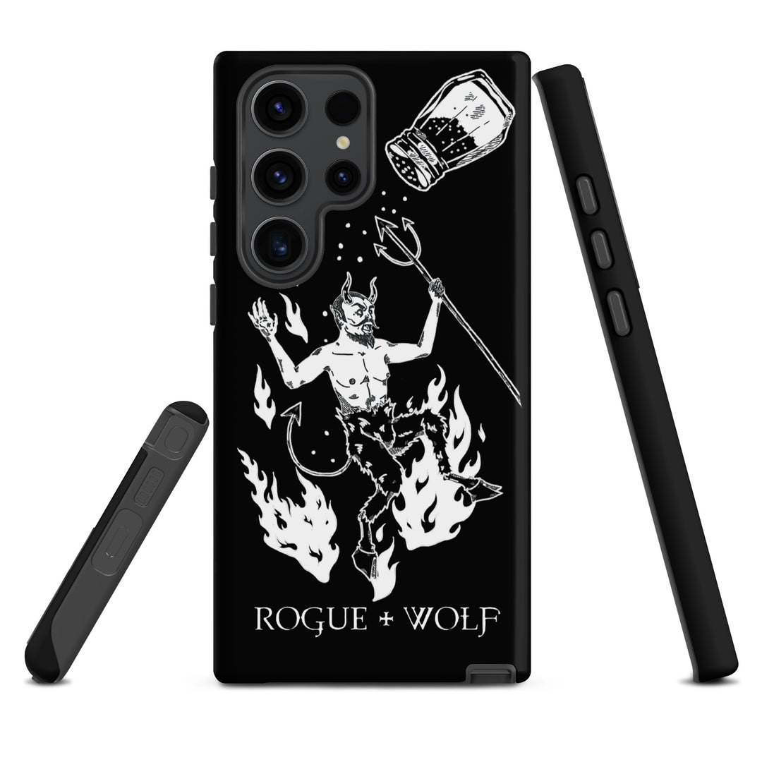 One Salty Devil B&W Tough Phone Case for Samsung - Witchy Goth Anti-scratch Shockproof Cover