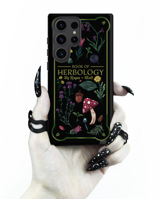 Book of Herbology Shockproof Samsung case - Witchy Goth Phone Accessories Anti-scratch cover