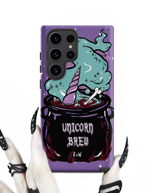 Unicorn Brew Tough Phone Case for Samsung - Witchy Goth Accessory Anti-scratch Cover Cool Gothic Christmas Gifts