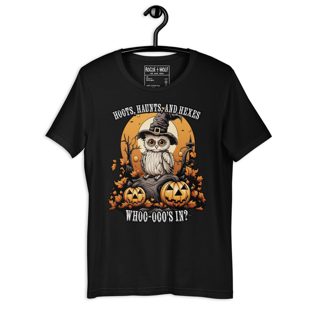 Hoots, Haunts, and Hexes Tee