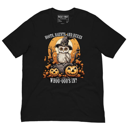 Hoots, Haunts, and Hexes Tee