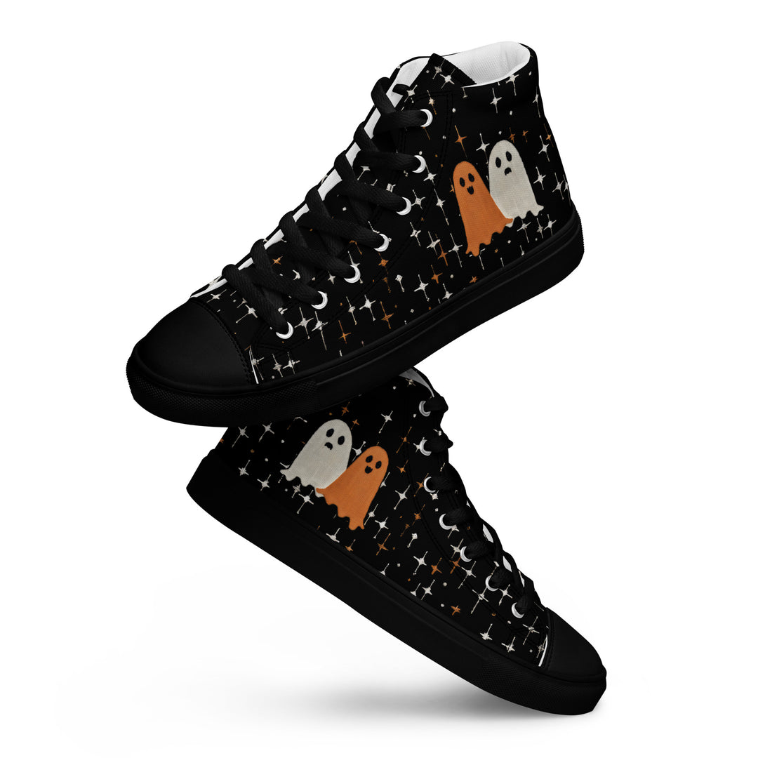 Ghost Besties Women’s High Top Shoes - Vegan Leisurewear Sneakers for women - Comfortable Goth Trainers - Witchy Grunge Accessories