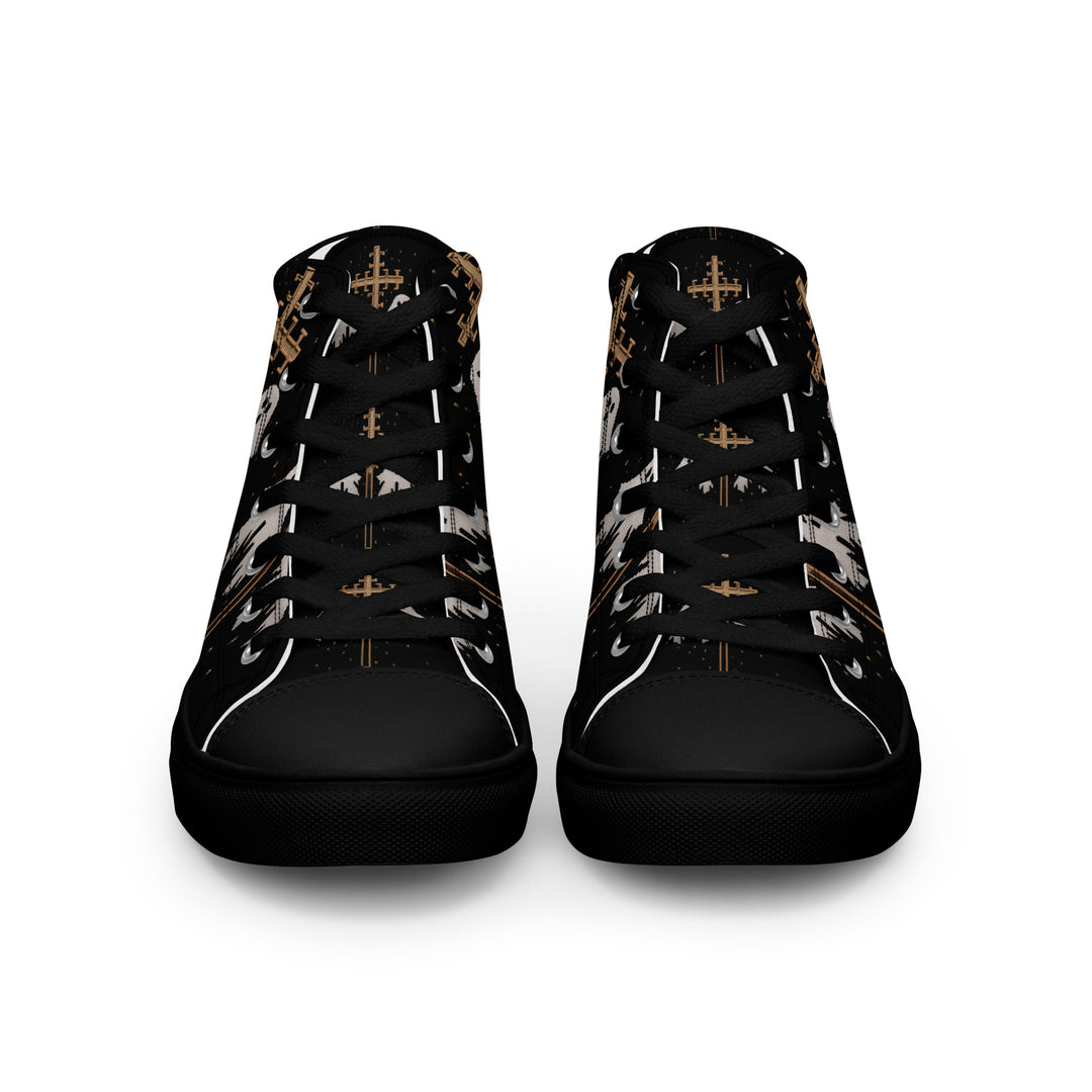 Holy Spirits Women’s High Top Shoes - Dark Academia Vegan Sneakers - Comfortable Goth Trainers - Witchy Grunge Accessories