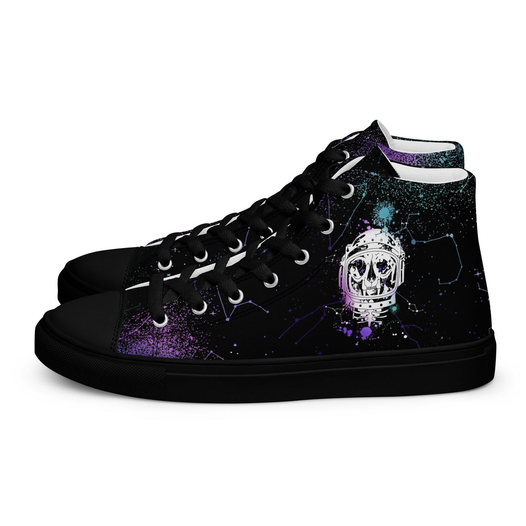 Cat-Astro-Phe Women’s High Top Shoes - Constellation Vegan Sneakers - Comfortable Goth Trainers - Witchy Grunge Fashion