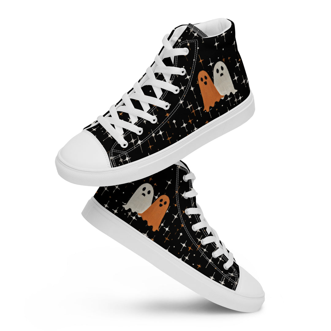 Ghost Besties Women’s High Top Shoes - Vegan Leisurewear Sneakers for women - Comfortable Goth Trainers - Witchy Grunge Accessories