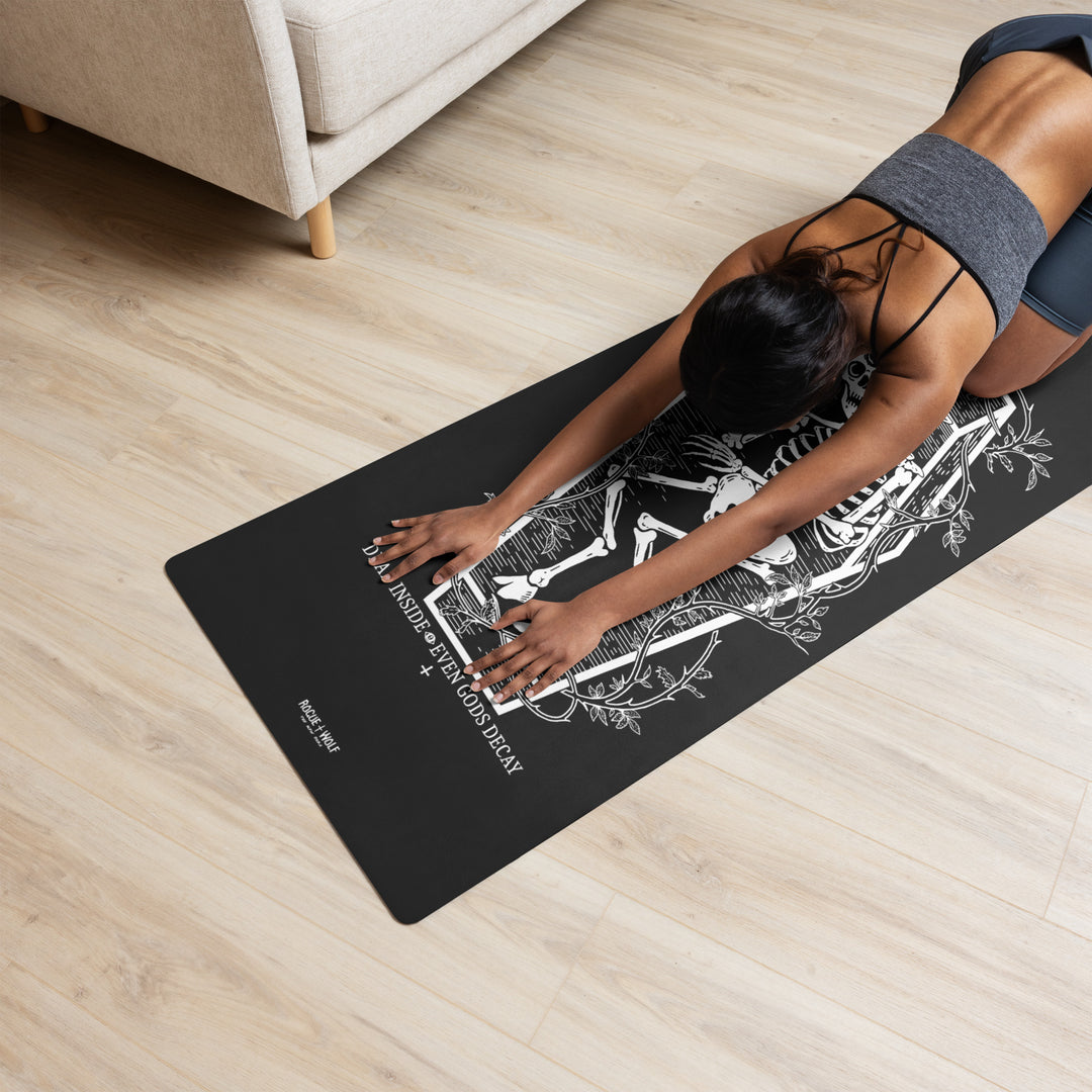 Dead Inside Yoga Mat - Non Slip Exercise for Pilates Stretching Floor & Fitness Workouts Working Out Home Gym