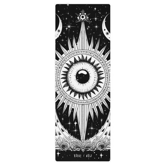 The Cosmos Awakens Yoga Mat - Non Slip Witchy Goth Occult Art Mat for Yoga Pilates perfect Gift for Yoga lovers & Fitness freaks