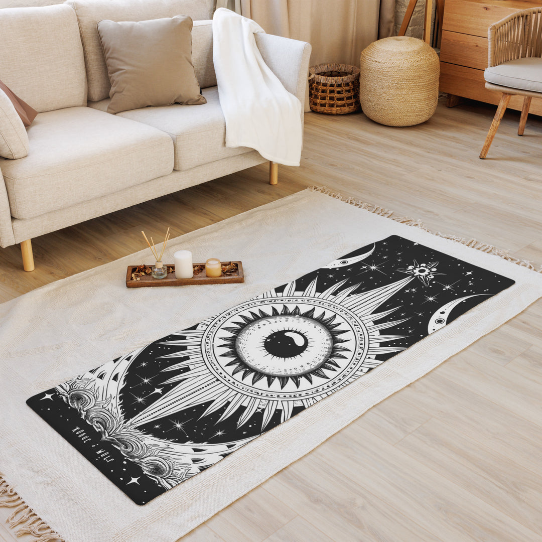 The Cosmos Awakens Yoga Mat - Non Slip Witchy Goth Occult Art Mat for Yoga Pilates perfect Gift for Yoga lovers & Fitness freaks