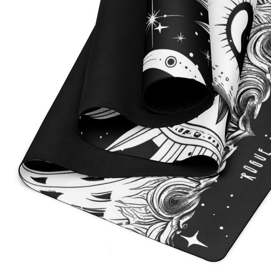 The Cosmos Awakens Yoga Mat - Non Slip Witchy Goth Occult Art Mat for Yoga Pilates perfect Gift for Yoga lovers & Fitness freaks