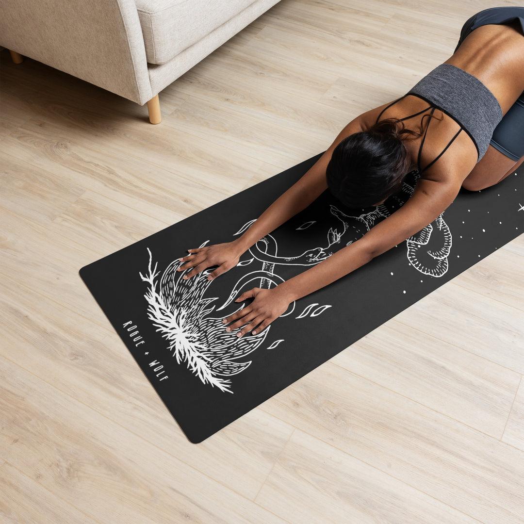 Godbane Yoga Mat - Non Slip Witchy Goth Pagan-Inspired Mat for Yoga Pilates & Fitness Workouts perfect Gift for Yoga lovers