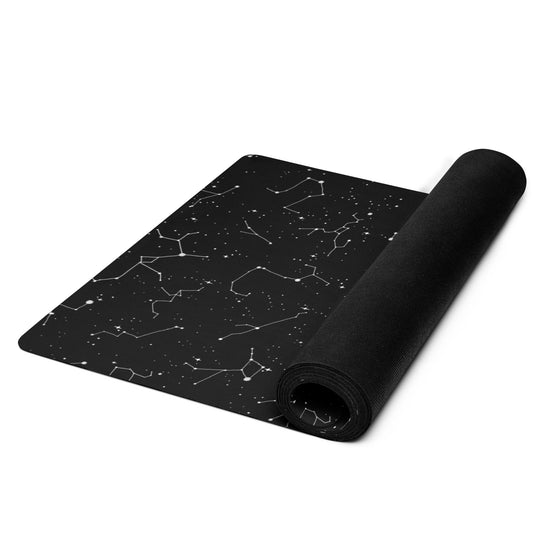 Starlight Yoga Mat - Witchy Goth Non Slip Mat for Home Workouts Pilates Stretching Floor Workouts Gothic Gift for yoga lovers