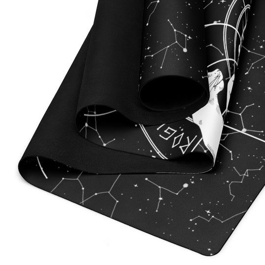 Purr Nebula Yoga Mat - Non Slip Exercise Mat for Yoga Pilates Stretching Floor Workouts Witchy Goth Yoga Gifts