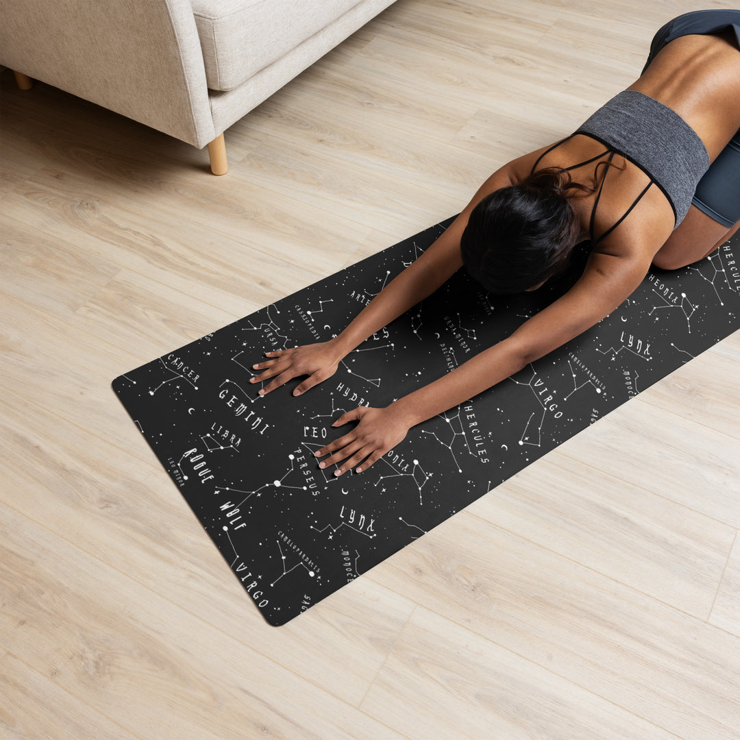 Stellar Yoga Mat - Non Slip Exercise Mat for Yoga Pilates Floor Workouts Witchy Goth Yoga Gifts