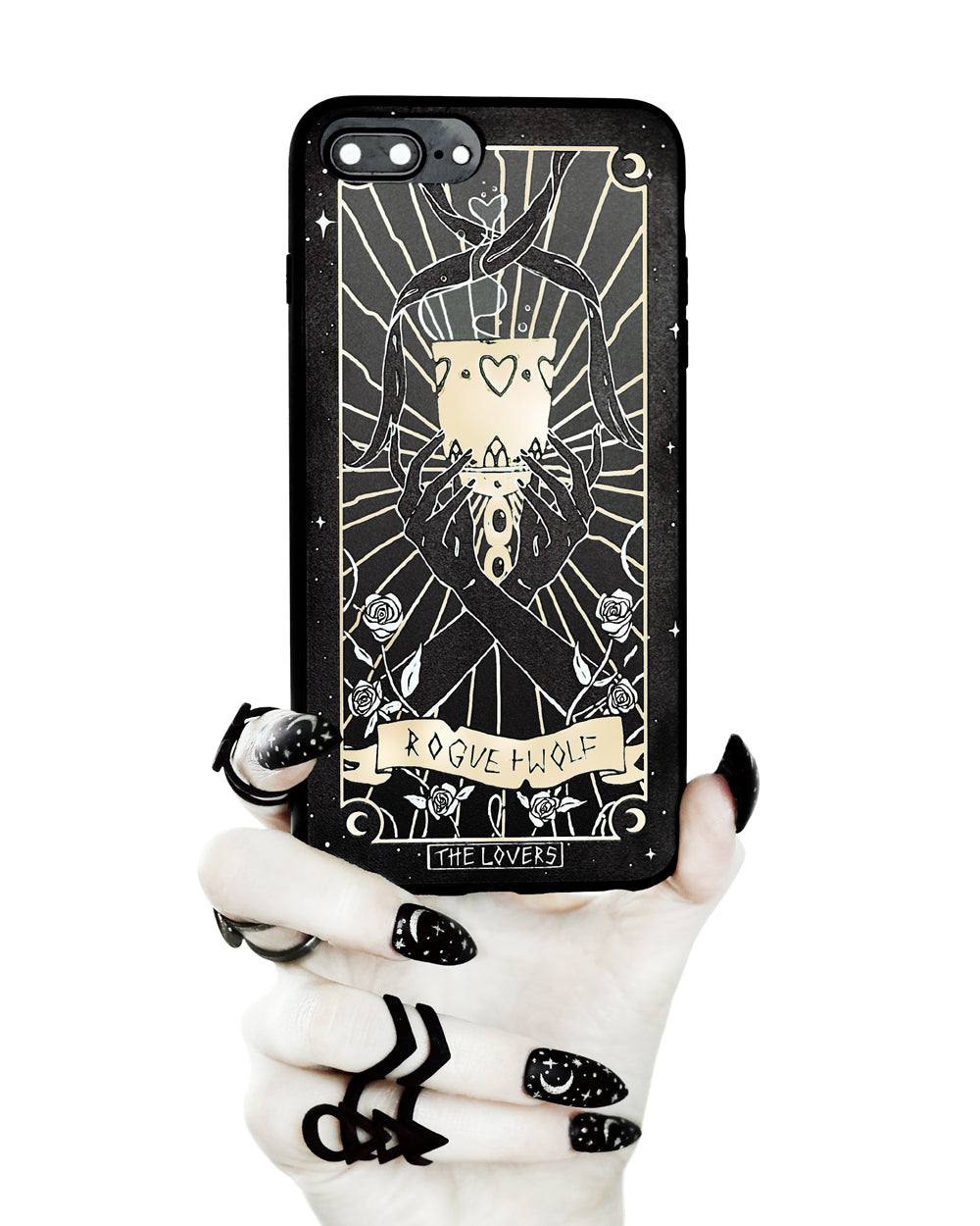 The Lovers Tarot Phone Case - Mirror Gold Details