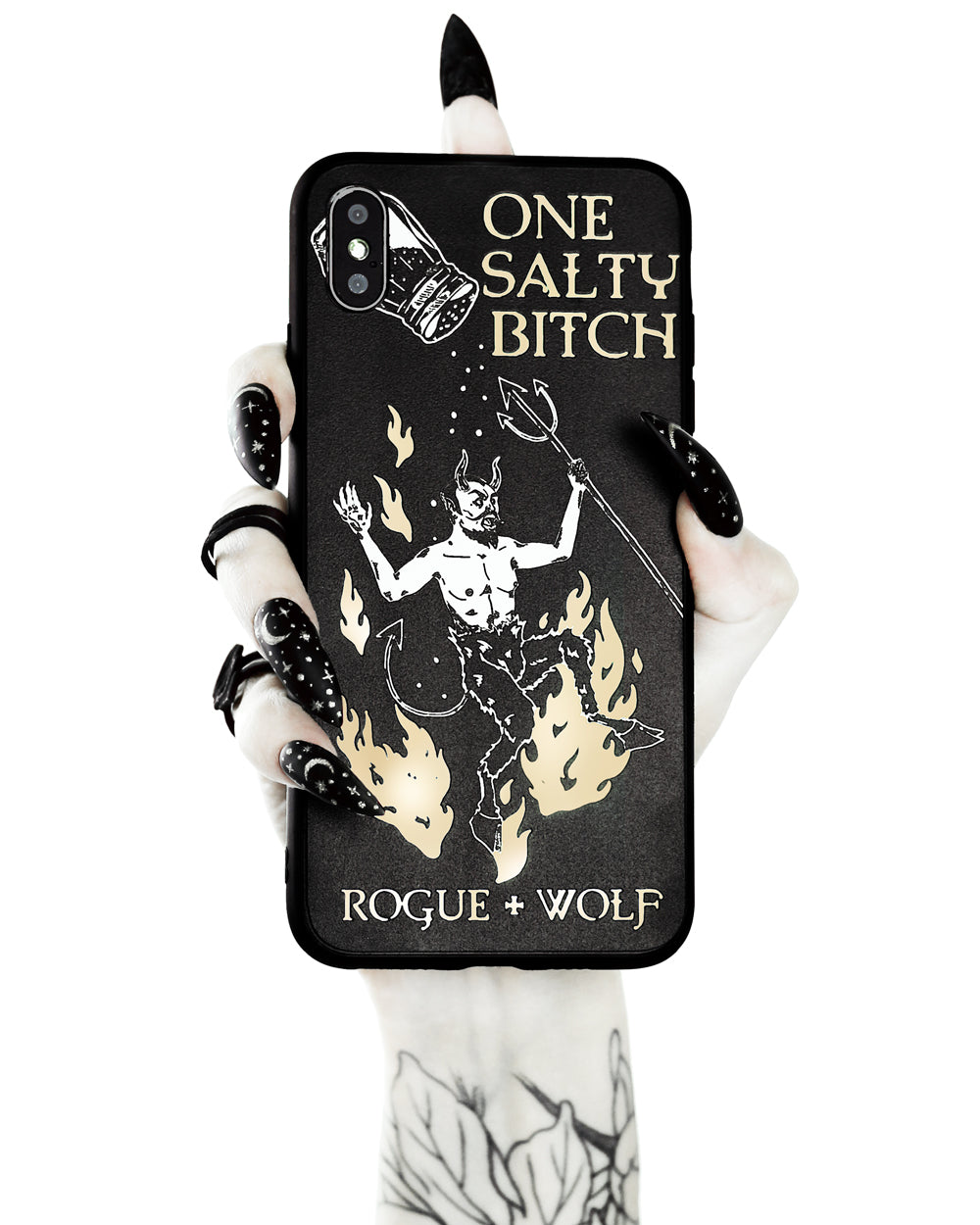 One Salty Witch Phone Case - Mirror Gold Details
