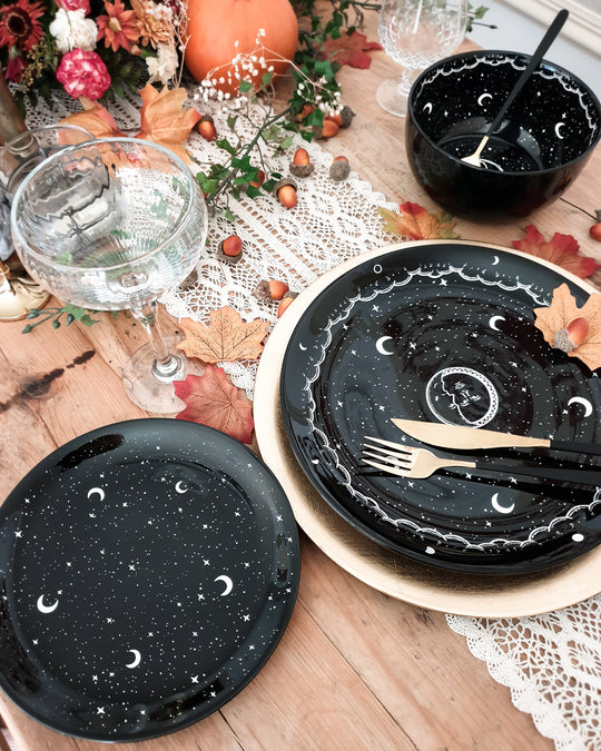 Midnight Dinnerware Set of 2 Porcelain Plates