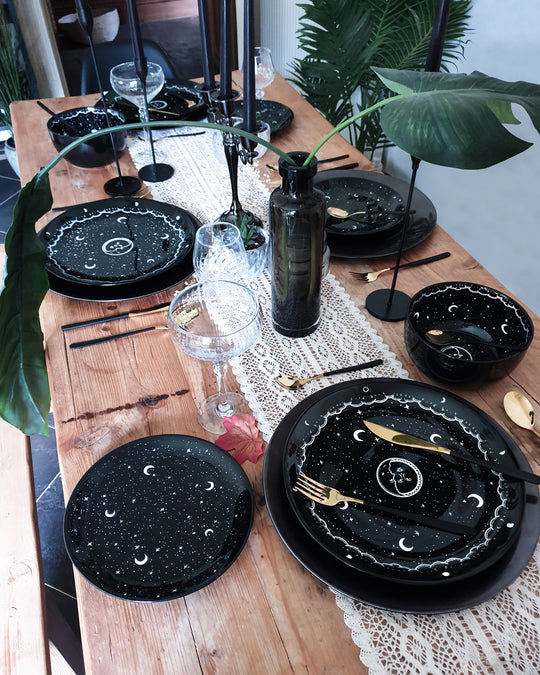Midnight Dinnerware Set of 2 Porcelain Plates