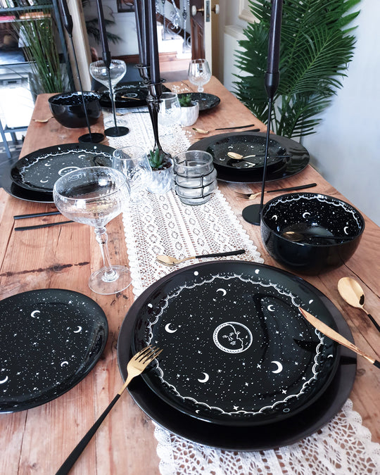 Midnight Dinnerware Set of 2 Porcelain Plates