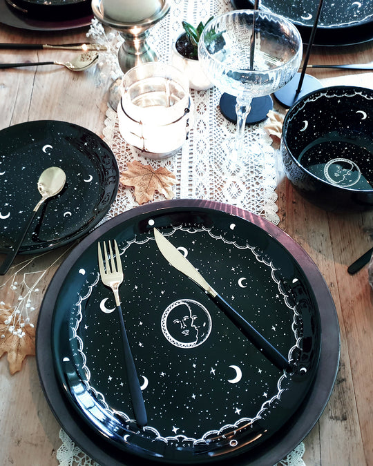 Midnight Dinnerware Set of 2 Porcelain Plates