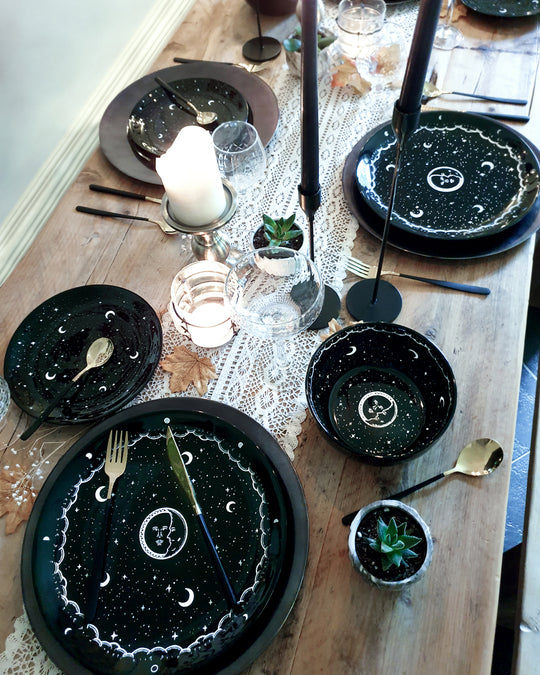 Midnight Dinnerware Set of 2 Porcelain Plates