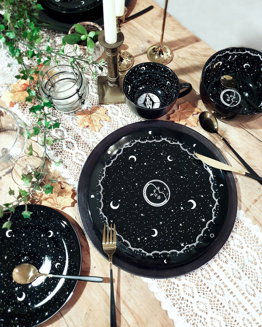 Midnight Dinnerware Set of 2 Porcelain Plates
