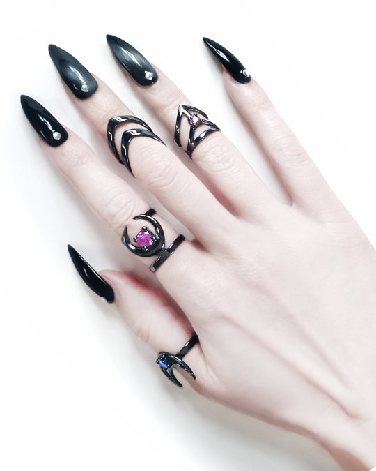 Occult Black Silver Ring US5 to US10