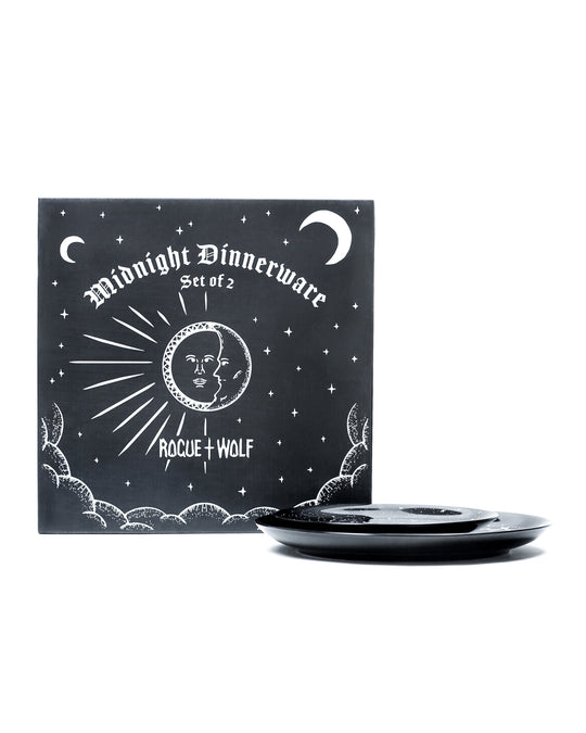 Midnight Dinnerware Set of 2 Porcelain Plates