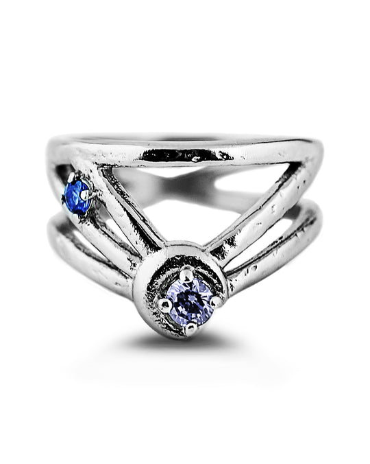 Comet Ring in Mirror Steel