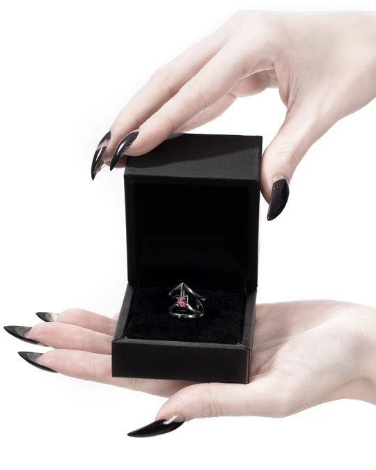 Affection Black Silver Midi Ring US2 to US6