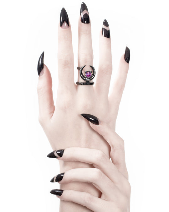 Occult Black Silver Ring US5 to US10