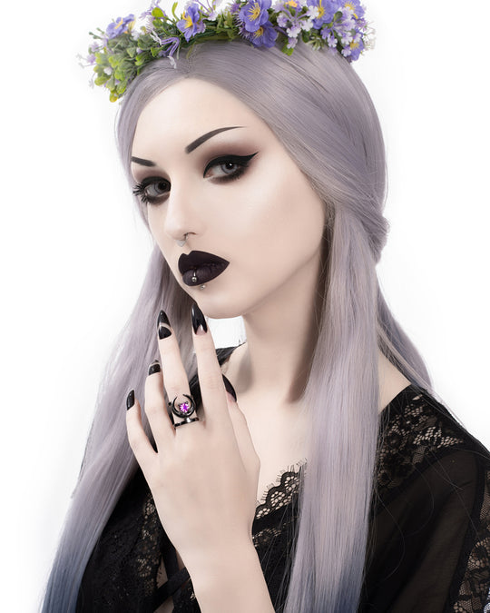 Occult Black Silver Ring US5 to US10
