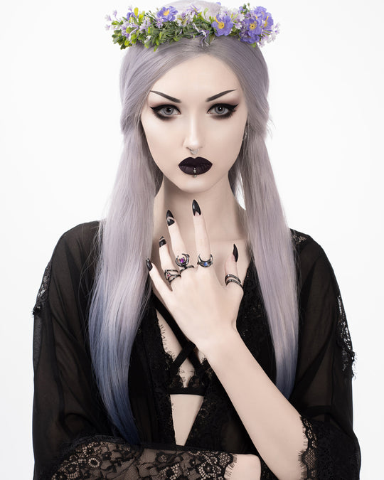 Occult Black Silver Ring US5 to US10