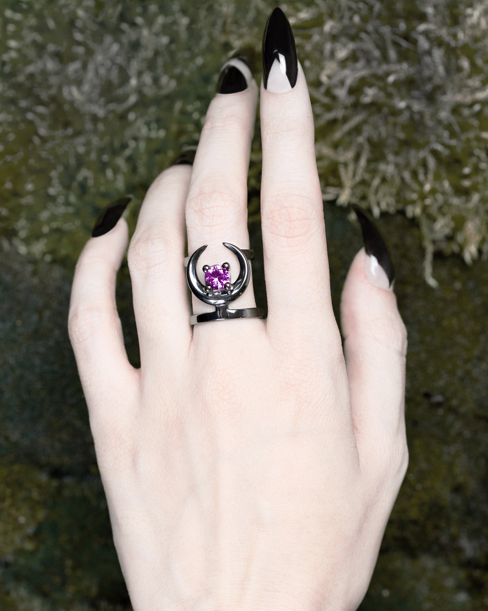 Occult Black Silver Ring US5 to US10