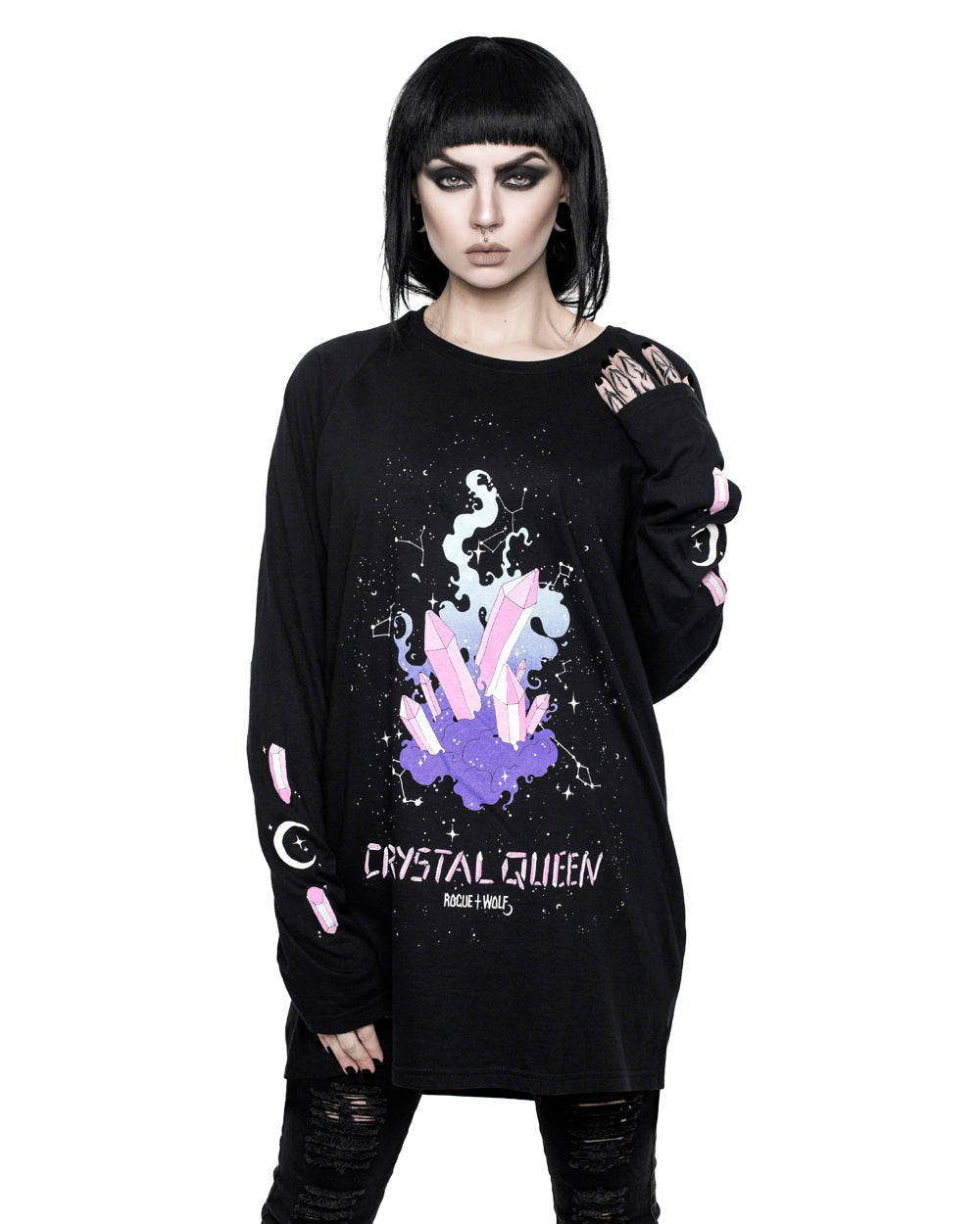 Lux LV Crystal Tee – Queen's Expressions