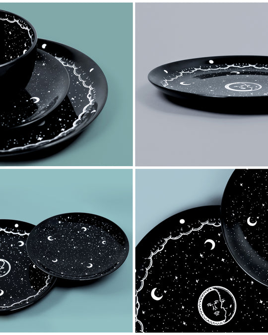 Midnight Dinnerware Set of 2 Porcelain Plates