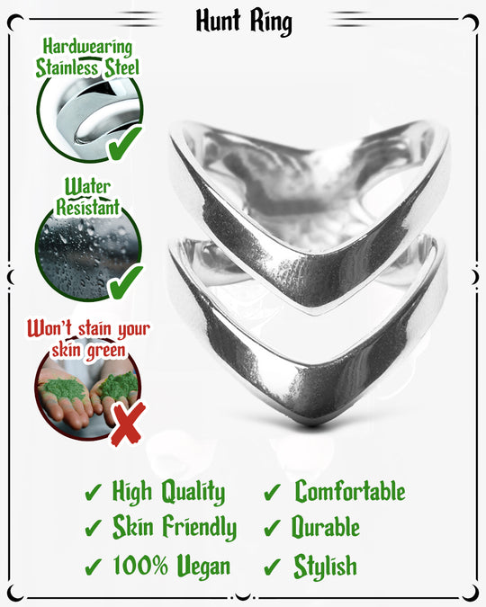 Hunt Ring in Mirror Steel