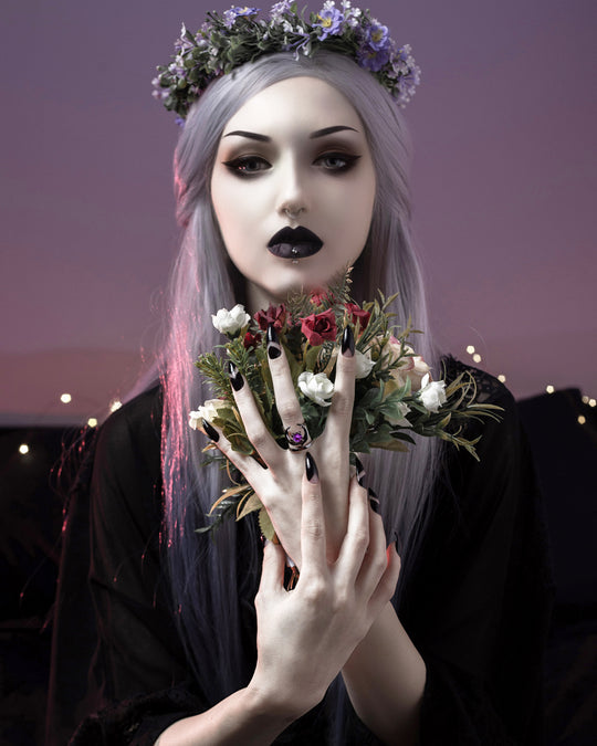 Occult Black Silver Ring US5 to US10