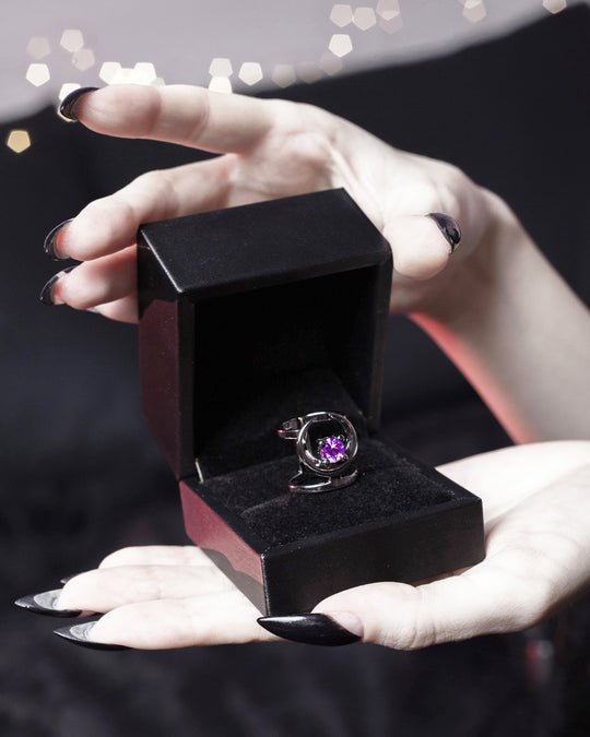 Occult Black Silver Ring US5 to US10