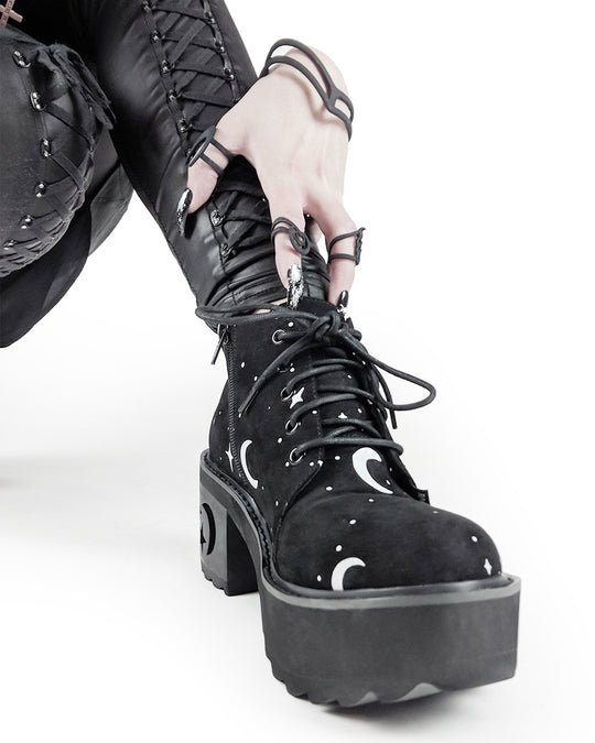 MoonDust Platform Heel Boots