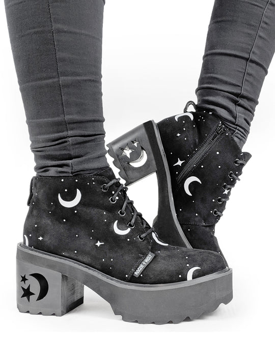 MoonDust Platform Heel Boots