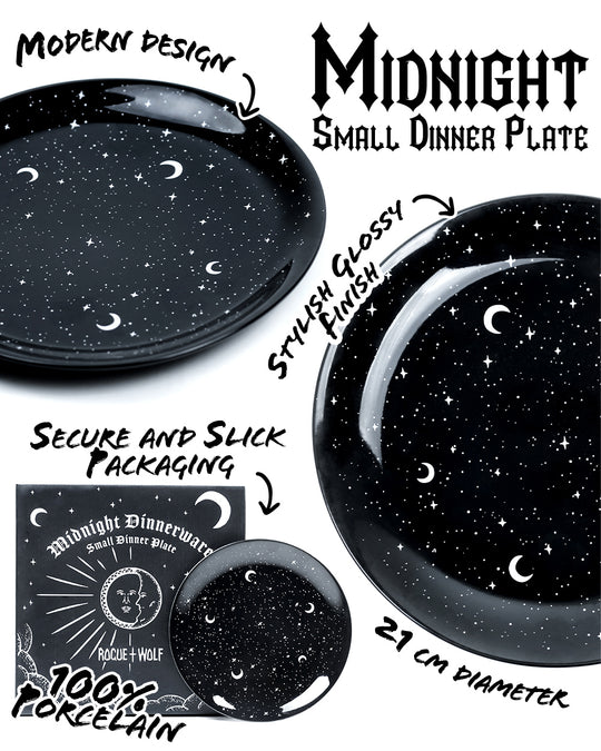 Midnight Small Porcelain Dinner Plate