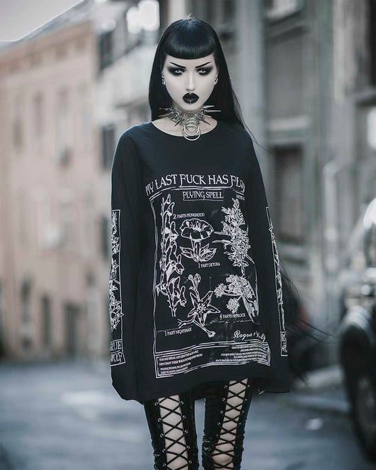 My Last F*** Has Flown Flying Spell - Long Sleeve Tee