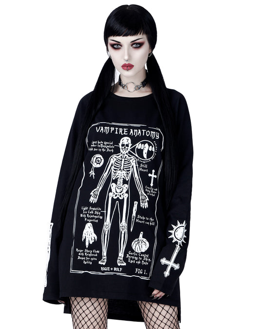 Vampire Anatomy Long Sleeve Tee
