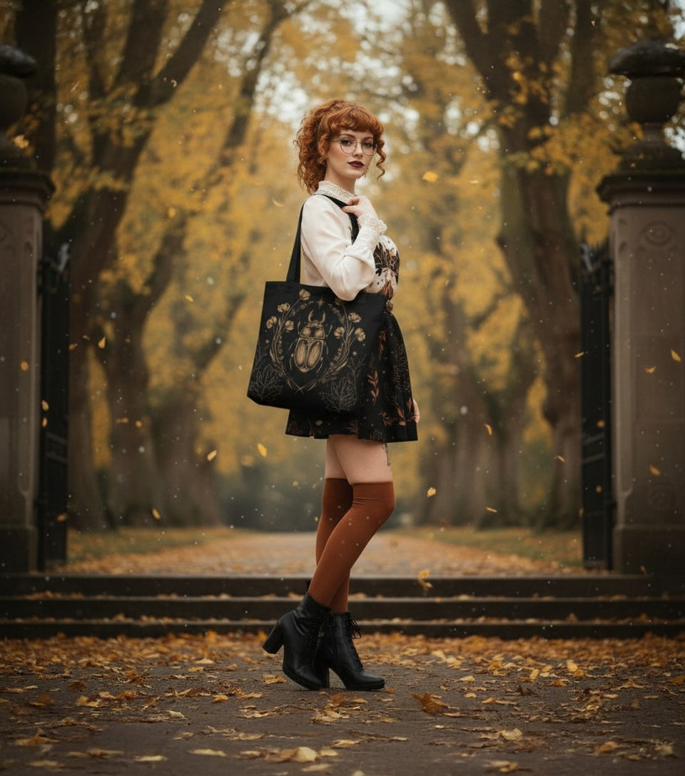 Black House Scarab Tote Bag