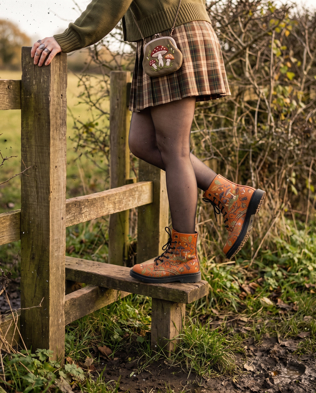 Salamander Gaze Boots worn, below-knee