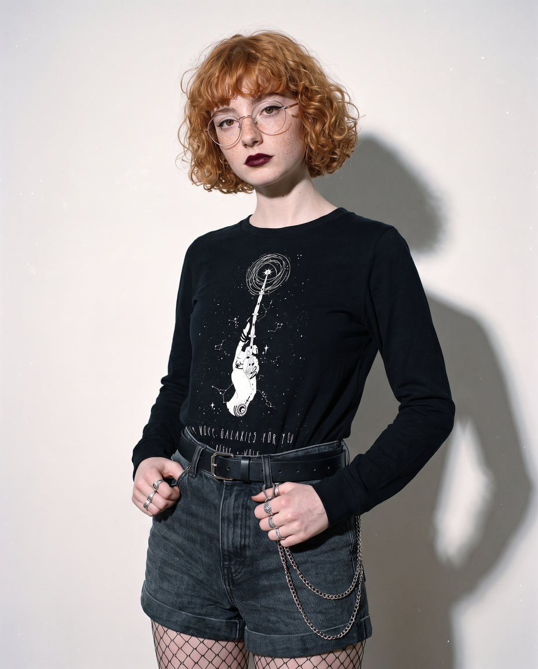 Cosmic Devotion Long Sleeve Tee worn by model