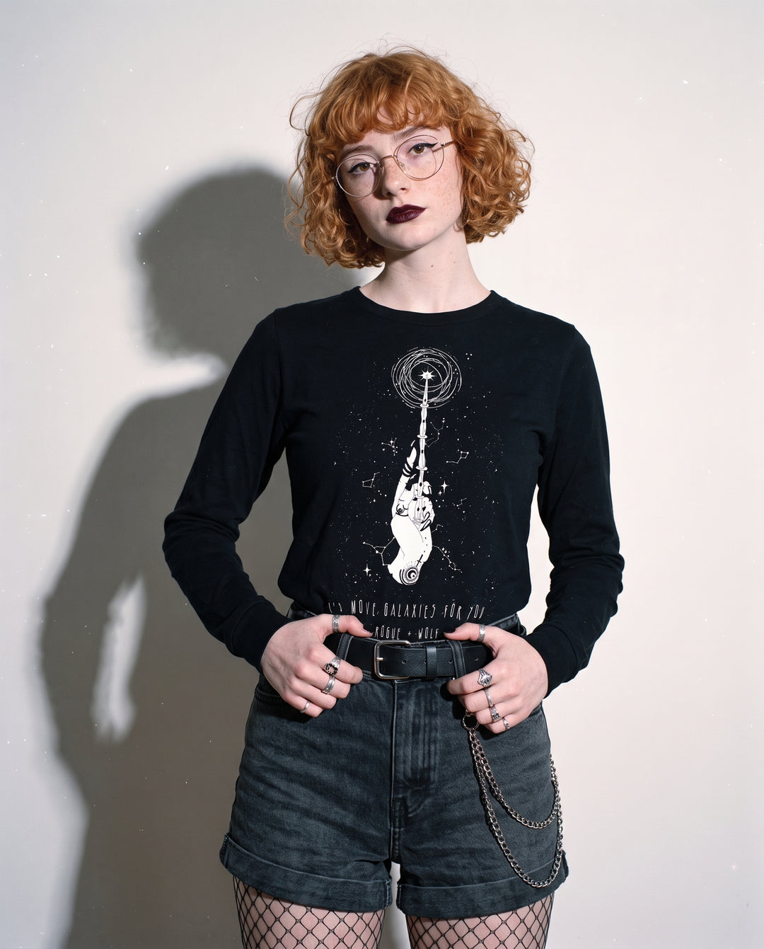 Cosmic Devotion Long Sleeve Tee worn by model